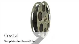  Presentation with 1940 - PPT theme featuring 1940 camera - old film for cinema isolated background and a white colored foreground