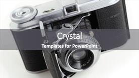  Presentation with camera film - Cool new presentation with 1940s - early 35mm film camera dating backdrop and a dark gray colored foreground