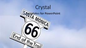  Presentation with 1940s - Colorful slides enhanced with 1940s - end of the trail sign backdrop and a light blue colored foreground