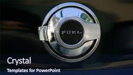  Presentation with vintage car - PPT theme consisting of 1940s - fuel cap at vintage car background and a wine colored foreground