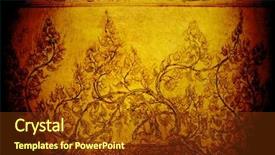  Presentation with floral - Slides consisting of 1940s - old floral stencil in buddhist background and a tawny brown colored foreground