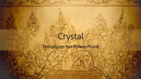  Presentation with 1940s - Colorful presentation theme enhanced with 1940s - old floral stencil in buddhist backdrop and a yellow colored foreground