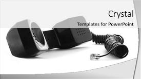  Presentation with 1940s - Presentation theme having 1940s - old style black phone tube background and a  colored foreground