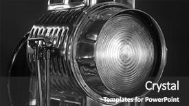  Presentation with 1940s - Cool new slide set with 1940s - retro hollywood style movie light backdrop and a dark gray colored foreground