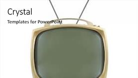  Presentation with 1950s - PPT theme consisting of 1950's portable television background and a white colored foreground