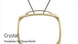  Presentation with 1950s - Slides consisting of 1950's portable television background and a white colored foreground