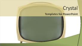  Presentation with 1950s - PPT theme consisting of 1950's vintage television isolated background and a blonde colored foreground