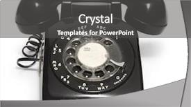  Presentation with 1950s - Presentation theme enhanced with black 1950's telephone background and a dark gray colored foreground