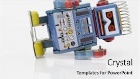  Presentation with robot toy - PPT layouts featuring robot toy background and a white colored foreground