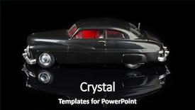  Presentation with vintage car - Beautiful presentation featuring 1940s - vintage car model on black backdrop and a black colored foreground