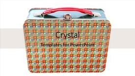  Presentation with lunch box - Colorful presentation theme enhanced with 1950s fashion - vintage metal lunch box backdrop and a coral colored foreground