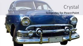  Presentation with custom - Amazing presentation having 1952-v8-custom-car-isolated backdrop and a lemonade colored foreground