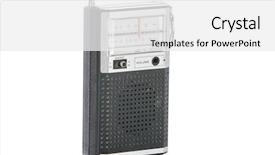  Presentation with transistor - Amazing presentation theme having 1960's era transistor radio backdrop and a white colored foreground