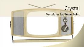  Presentation with 1960s - Slide set featuring vintage 1960's portable television background and a lemonade colored foreground