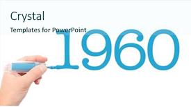 Presentation with marker - Presentation theme featuring 1960 - year of 1960written background and a  colored foreground