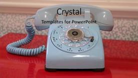  Presentation with old telephone - Colorful presentation theme enhanced with 1960's era old school backdrop and a coral colored foreground