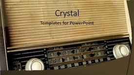  Presentation with 1960s - Presentation theme enhanced with 1960s - old radio background and a yellow colored foreground