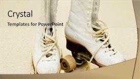  Presentation with 1960s - Audience pleasing slide set consisting of 1960s - roller skates backdrop and a soft green colored foreground