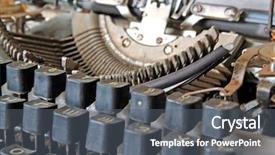  Presentation with 1960s - PPT layouts with 1960s - type-writer background and a  colored foreground