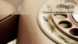  Presentation with 1970 - Colorful PPT layouts enhanced with 1970 - old phone macro image backdrop and a  colored foreground