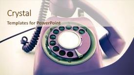  Presentation with 1970 - Cool new slide deck with 1970 - old retro phone backdrop and a  colored foreground