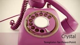  Presentation with 1970 - Colorful theme enhanced with 1970 - old retro phone backdrop and a  colored foreground