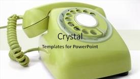  Presentation with 1970 - Slides consisting of 1970 - retro phone background and a mint green colored foreground