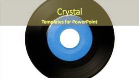  Presentation with 1970s - PPT theme with 1970s 45 rpm single record background and a tawny brown colored foreground