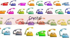  Presentation with color - Cool new presentation design with 1970s technology - lots of color phones ringing backdrop and a lemonade colored foreground