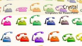  Presentation with 1970s - Presentation theme consisting of 1970s technology - lots of color phones ringing background and a  colored foreground