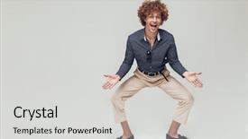  Presentation with retro - Audience pleasing theme consisting of 1980s - photo of young happy retro backdrop and a light gray colored foreground