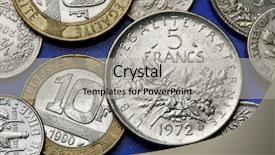  Presentation with olive - Presentation having 1990 - coins of france olive background and a light gray colored foreground
