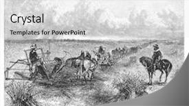  Presentation with dakota - PPT theme consisting of harper's monthly magazine march background and a light gray colored foreground