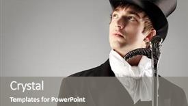  Presentation with top hat - Presentation enhanced with 18th century - portrait of a young gentlemen background and a gray colored foreground