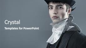  Presentation with top hat - Audience pleasing PPT theme consisting of jacket and black top hat backdrop and a gray colored foreground