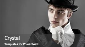  Presentation with top hat - Presentation having boy on skateboard close up of foot background and a gray colored foreground