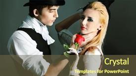  Presentation with medieval - Cool new slides with 19th century - portrait of the elegant young backdrop and a tawny brown colored foreground