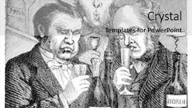  Presentation with swedish - Colorful slides enhanced with 19th century wine snobs engraving by unknown artist from swedish magazine ny illustrerad tidning printed in 1866 backdrop and a light gray colored foreground