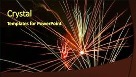  Presentation with anniversary - Colorful theme enhanced with 1st anniversary - fireworks backdrop and a wine colored foreground