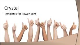  Presentation with human body parts - PPT layouts with 2 0 - gesture and body parts concept background and a white colored foreground