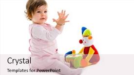  Presentation with baby girl announcement - Beautiful slides featuring 2 0 - happy baby girl sitting backdrop and a lemonade colored foreground