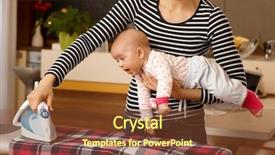  Presentation with mother baby - Audience pleasing presentation consisting of 2 0 - mother holding baby in arm backdrop and a tawny brown colored foreground