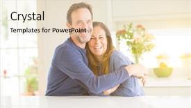  Presentation with romantic birthday couple celebrate - Cool new theme with 2 0 - romantic middle age couple sitting backdrop and a  colored foreground