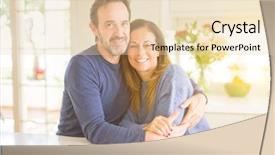  Presentation with romantic - Theme having 2 0 - romantic middle age couple sitting background and a  colored foreground