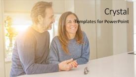  Presentation with romantic - PPT theme having 2 0 - romantic middle age couple sitting background and a soft green colored foreground