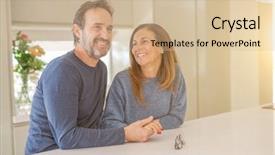  Presentation with romantic - Presentation theme having 2 0 - romantic middle age couple sitting background and a soft green colored foreground