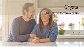  Presentation with romantic - Colorful PPT theme enhanced with 2 0 - romantic middle age couple sitting backdrop and a coral colored foreground