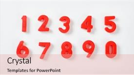  Presentation with red and white abstract - Slide deck having 2 0 - set of red numbers background and a coral colored foreground