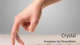  Presentation with connect the dots - Presentation theme with 2 circles - female fingers walking with dots background and a soft green colored foreground