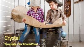  Presentation with old map - Cool new PPT layouts with 2 globes - two little tourists study map backdrop and a tawny brown colored foreground